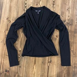 Banana Republic Long Sleeve Wrap Front Top XXS